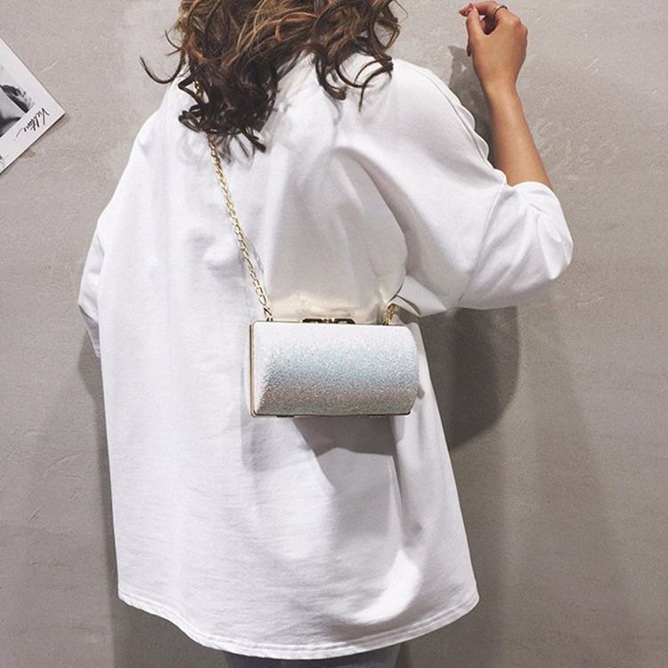 Paljetter Chain Circular Crossbody-Väskor