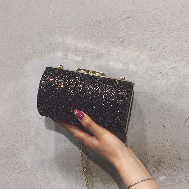 Paljetter Chain Circular Crossbody-Väskor