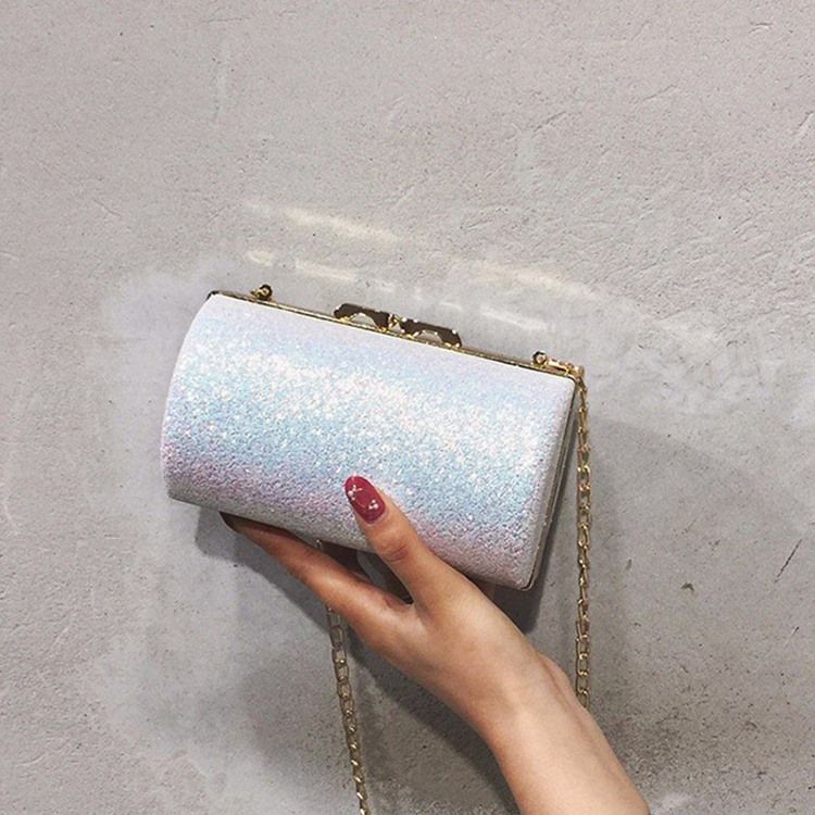 Paljetter Chain Circular Crossbody-Väskor