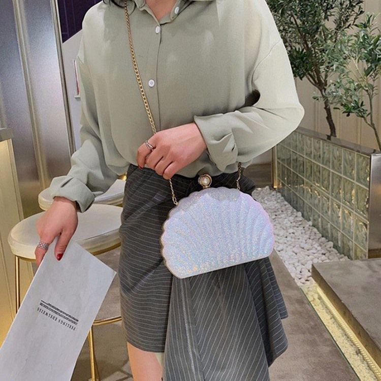 Paljetter Chain Shell Crossbody-Väskor