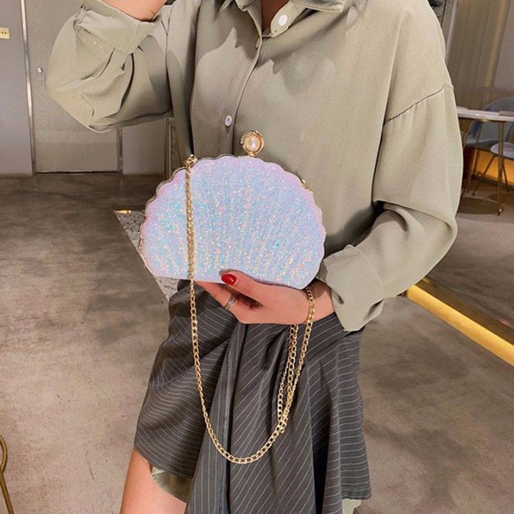 Paljetter Chain Shell Crossbody-Väskor