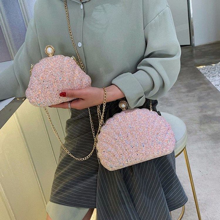 Paljetter Chain Shell Crossbody-Väskor