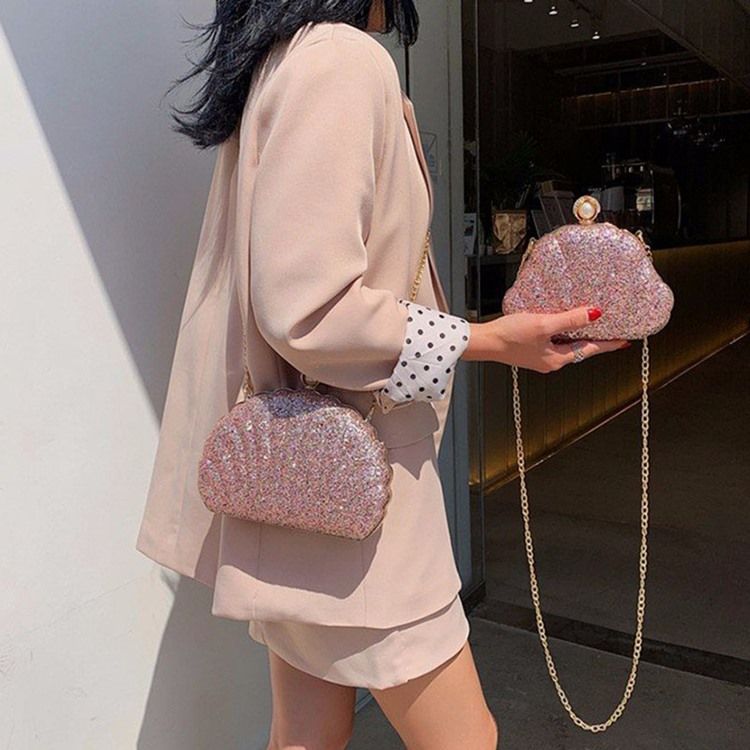 Paljetter Chain Shell Crossbody-Väskor