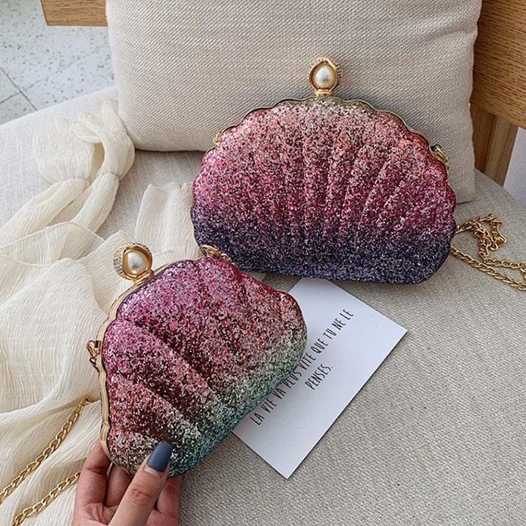 Paljetter Chain Shell Crossbody-Väskor