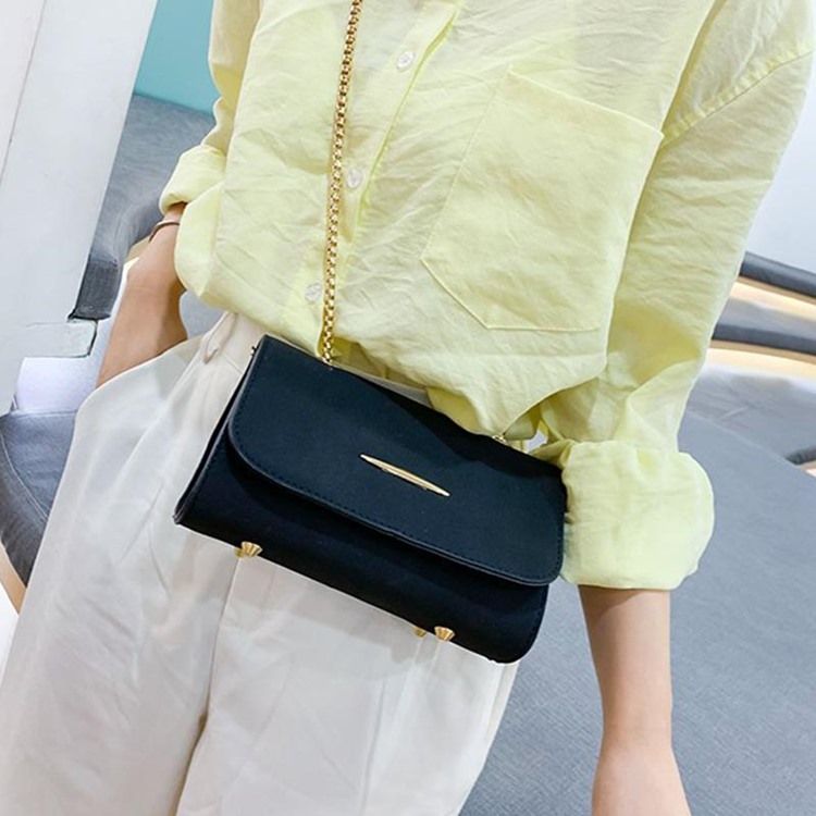 Plain Chain Rektangel Crossbody-Väskor För Kvinnor