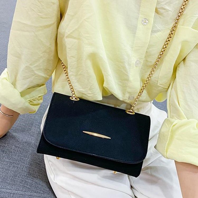 Plain Chain Rektangel Crossbody-Väskor För Kvinnor