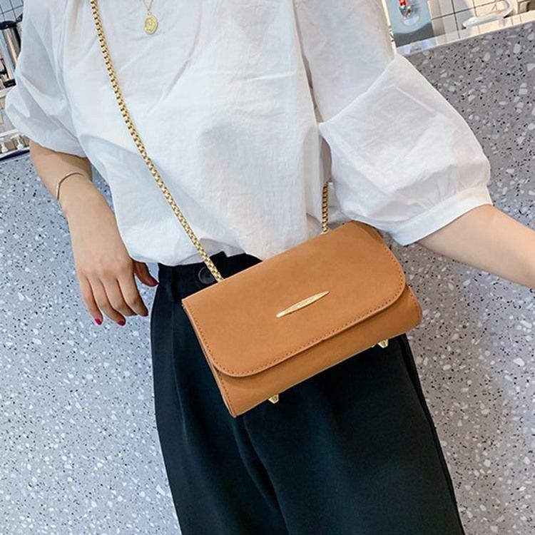 Plain Chain Rektangel Crossbody-Väskor För Kvinnor