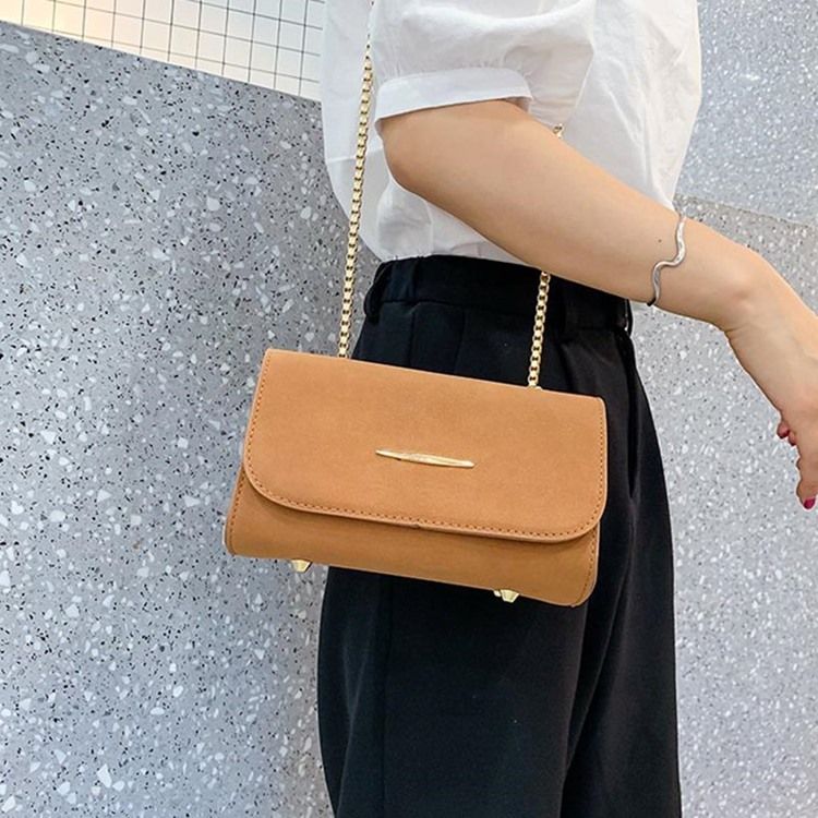 Plain Chain Rektangel Crossbody-Väskor För Kvinnor