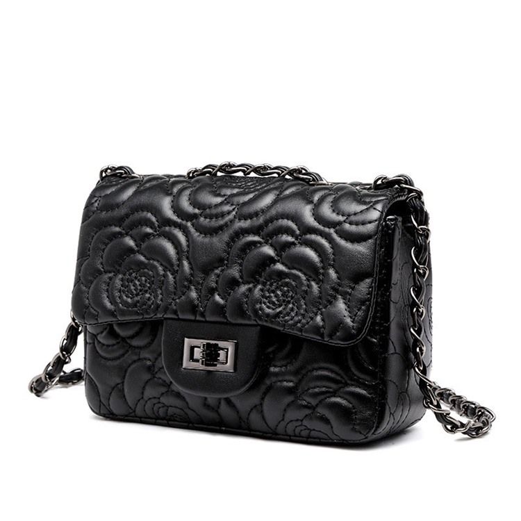 Prägling Blommiga Pu Rektangulära Crossbody-Väskor