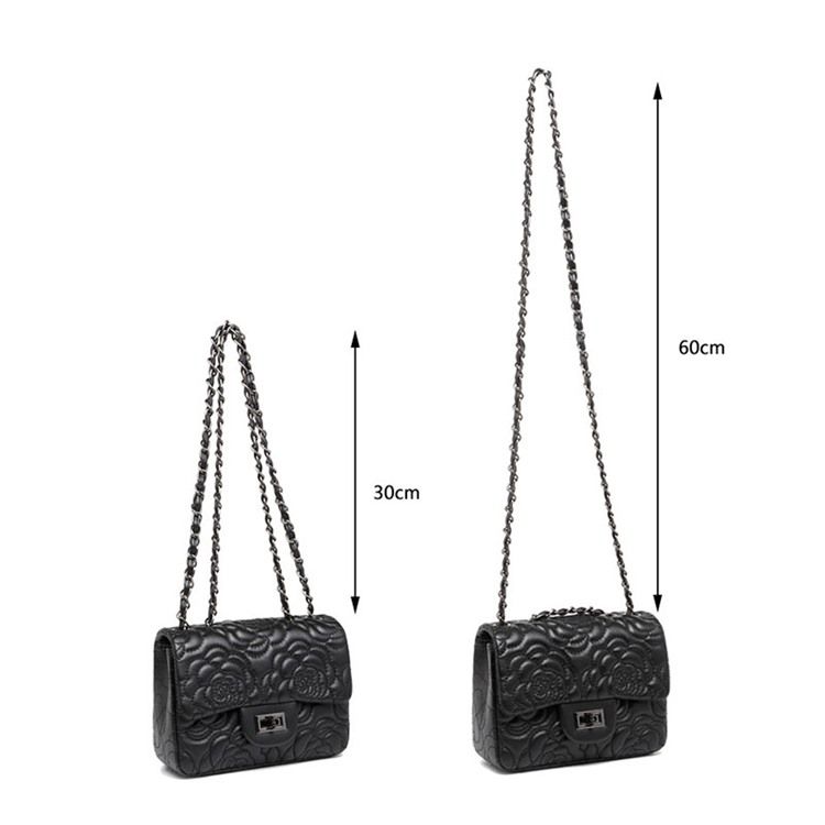 Prägling Blommiga Pu Rektangulära Crossbody-Väskor