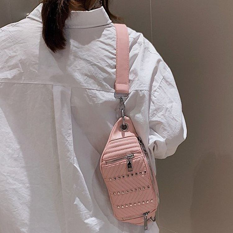 Pu Damtråd Fanny Bags