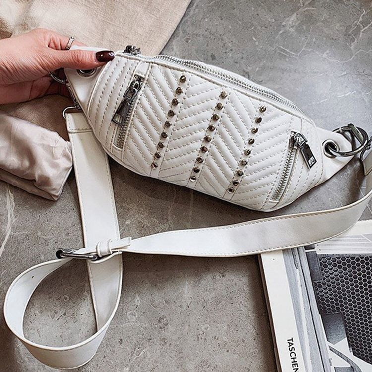 Pu Damtråd Fanny Bags