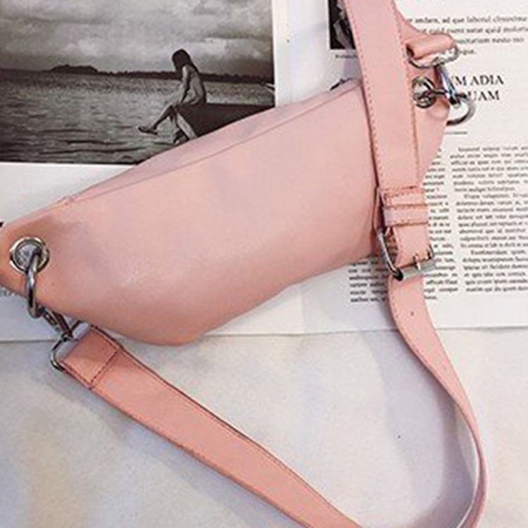 Pu Damtråd Fanny Bags