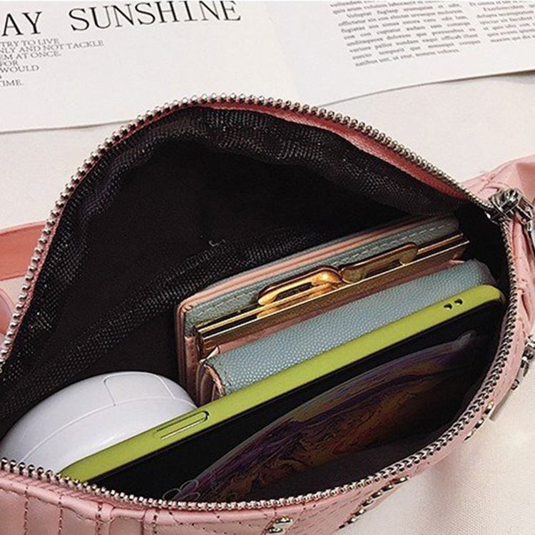 Pu Damtråd Fanny Bags