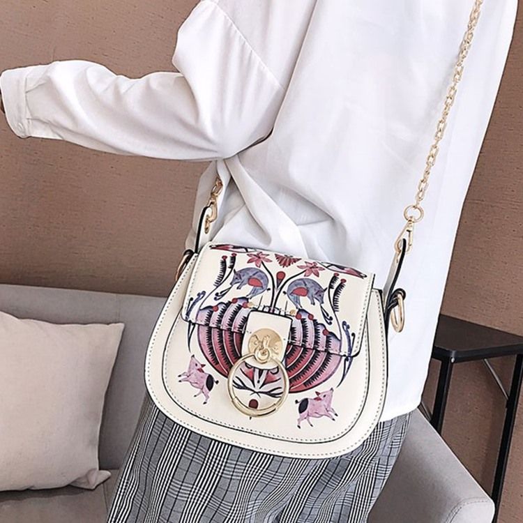 Pu-Lås Cartoon Sadel Crossbody-Väskor