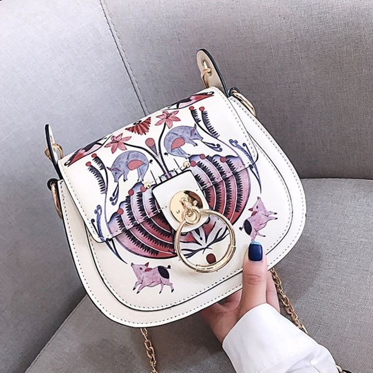 Pu-Lås Cartoon Sadel Crossbody-Väskor