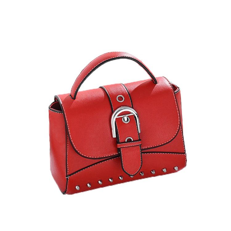 Pu Nit Vanliga Flap Crossbody-Väskor
