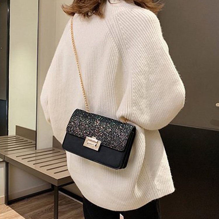 Pu Paljetter Rektangulära Crossbody-Väskor