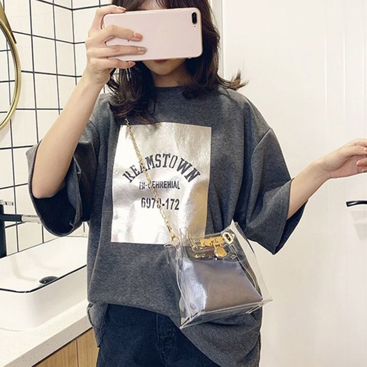 Pu Plain Chain Square Crossbody-Väskor