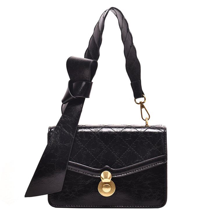 Pu Quiltad Foder Flap Crossbody-Väskor
