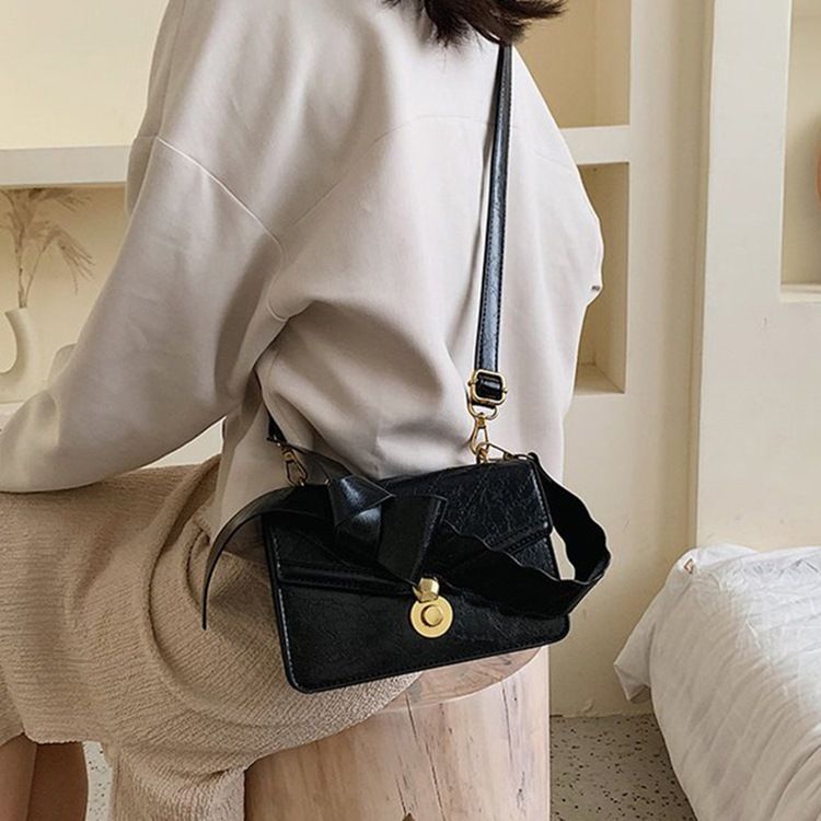 Pu Quiltad Foder Flap Crossbody-Väskor