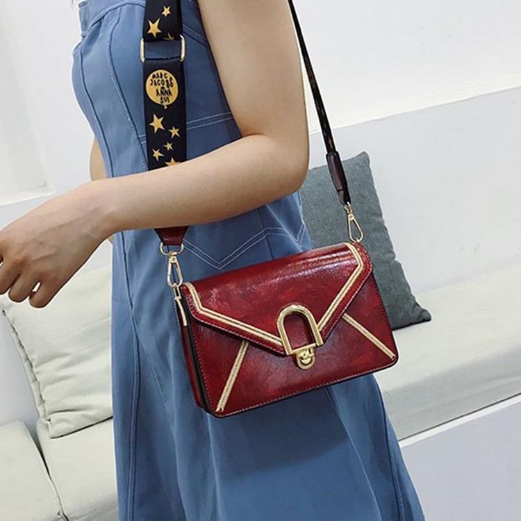 Pu Rektangel Crossbody-Väskor För Kvinnor