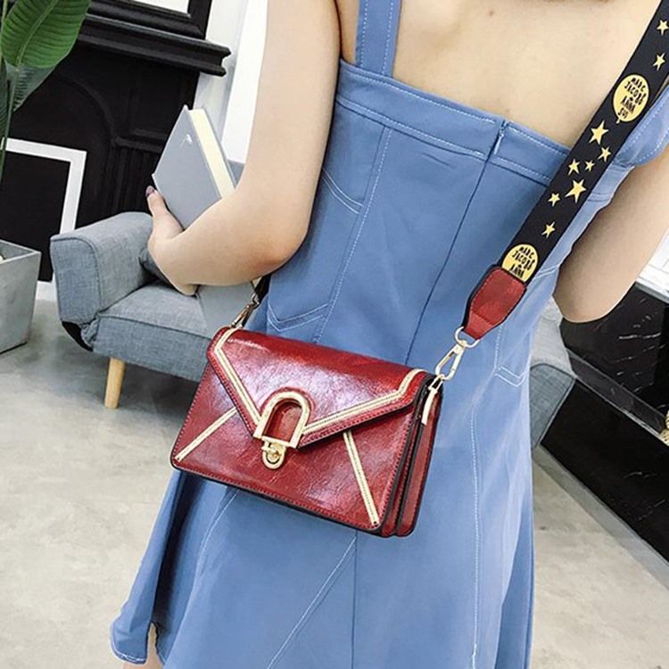 Pu Rektangel Crossbody-Väskor För Kvinnor