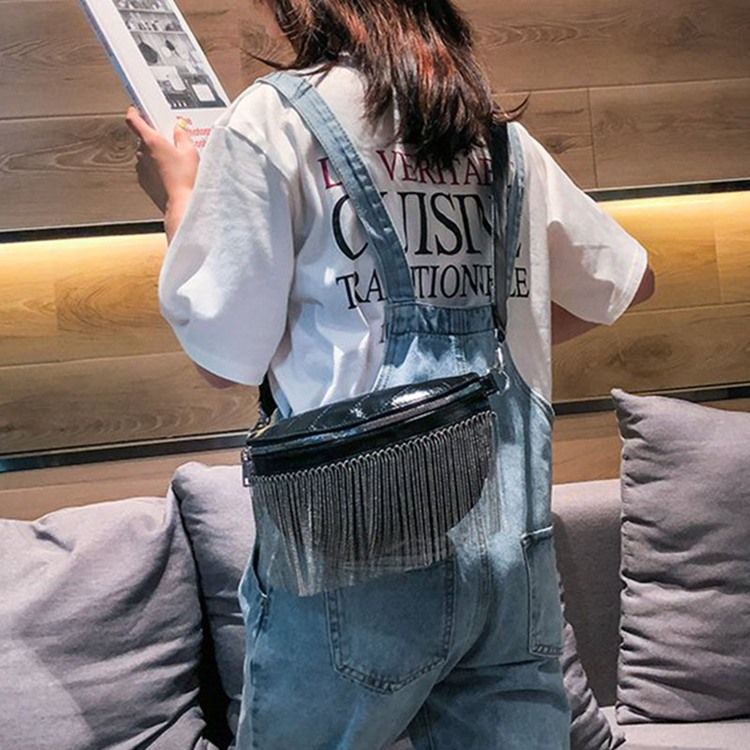 Pu Rutig Fringe Thread Sadel Crossbody Bags