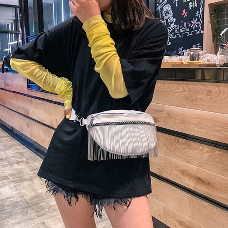 Pu Rutig Fringe Thread Sadel Crossbody Bags