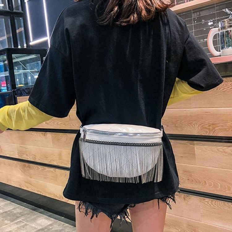 Pu Rutig Fringe Thread Sadel Crossbody Bags