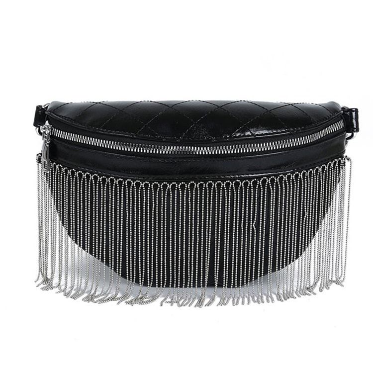 Pu Rutig Fringe Thread Sadel Crossbody Bags
