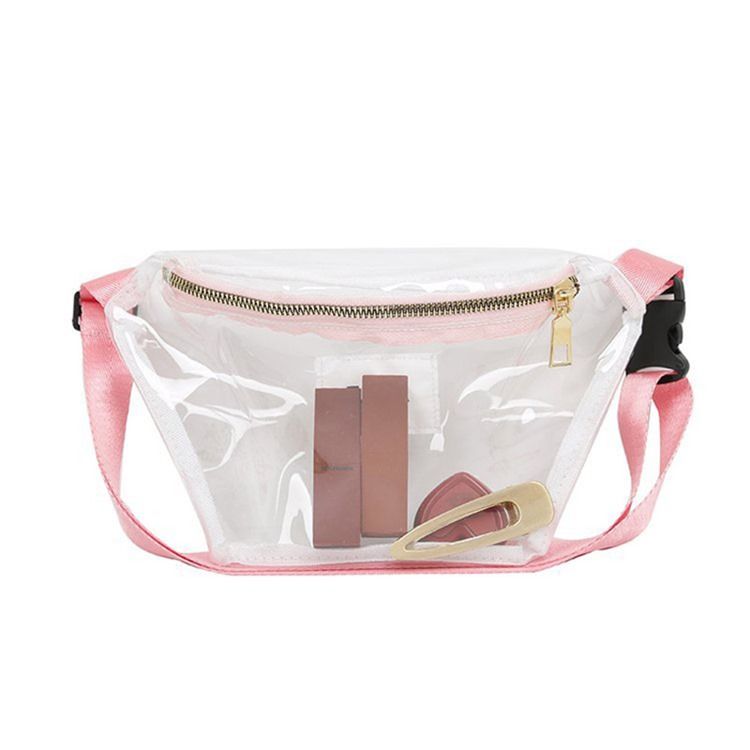 Pu Tråd Enfärgade Fanny Bags