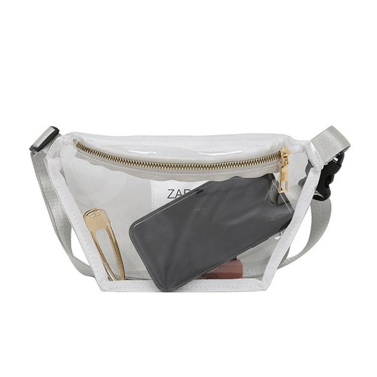Pu Tråd Enfärgade Fanny Bags