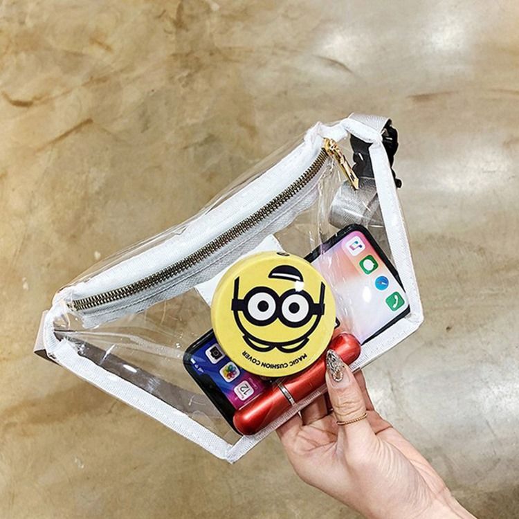 Pu Tråd Enfärgade Fanny Bags