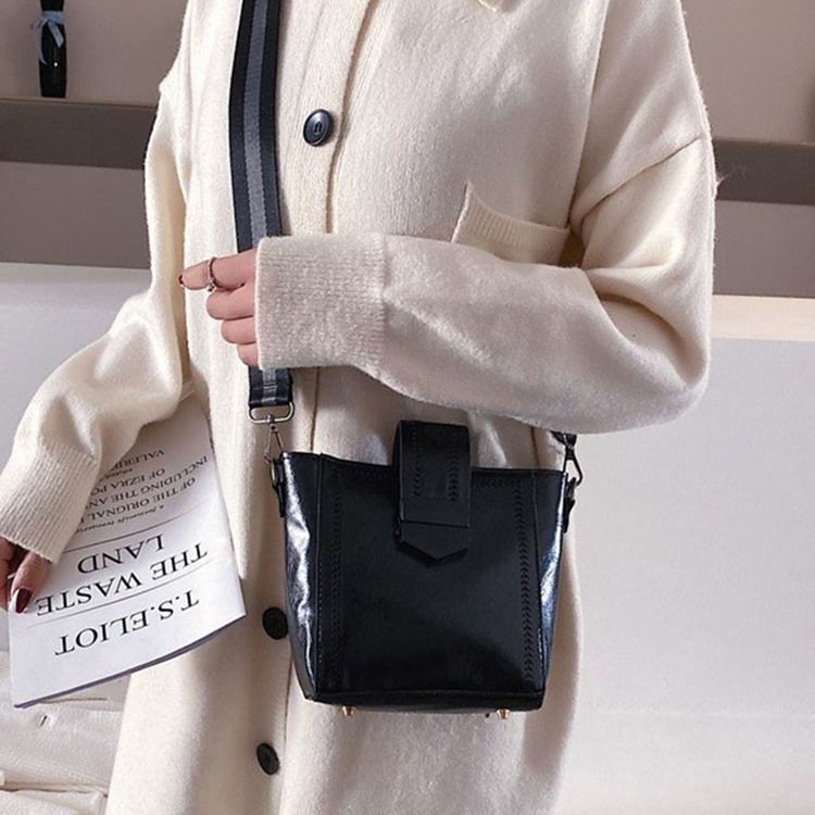 Pu Vanlig Tråd Rektangel Crossbody-Väskor För Kvinnor