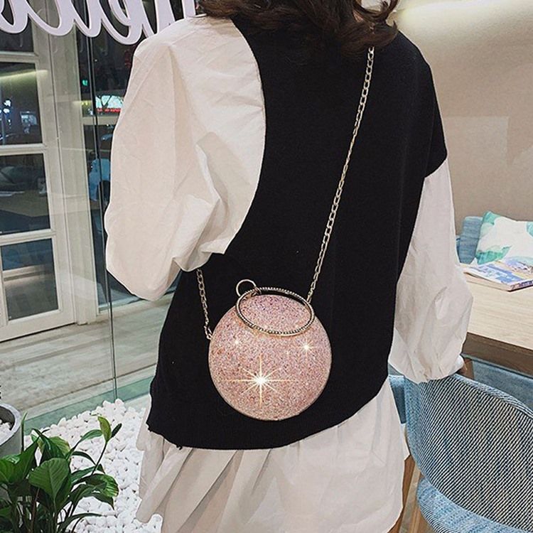 Rhinestone Runda Tygpåsar Med Paljetter