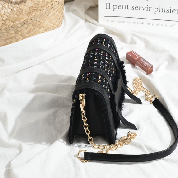 Rutig Kedja Japanska Rektangulära Crossbody-Väskor