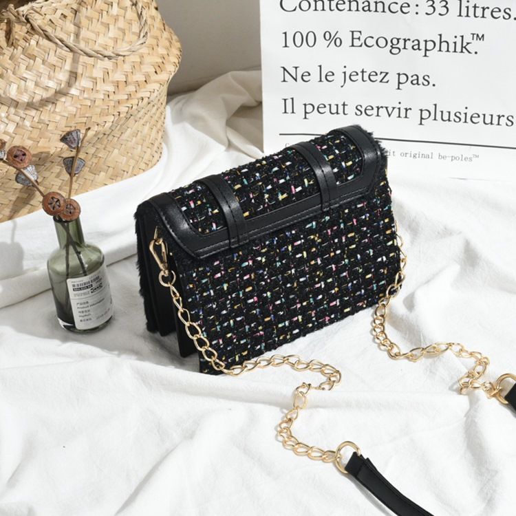Rutig Kedja Japanska Rektangulära Crossbody-Väskor