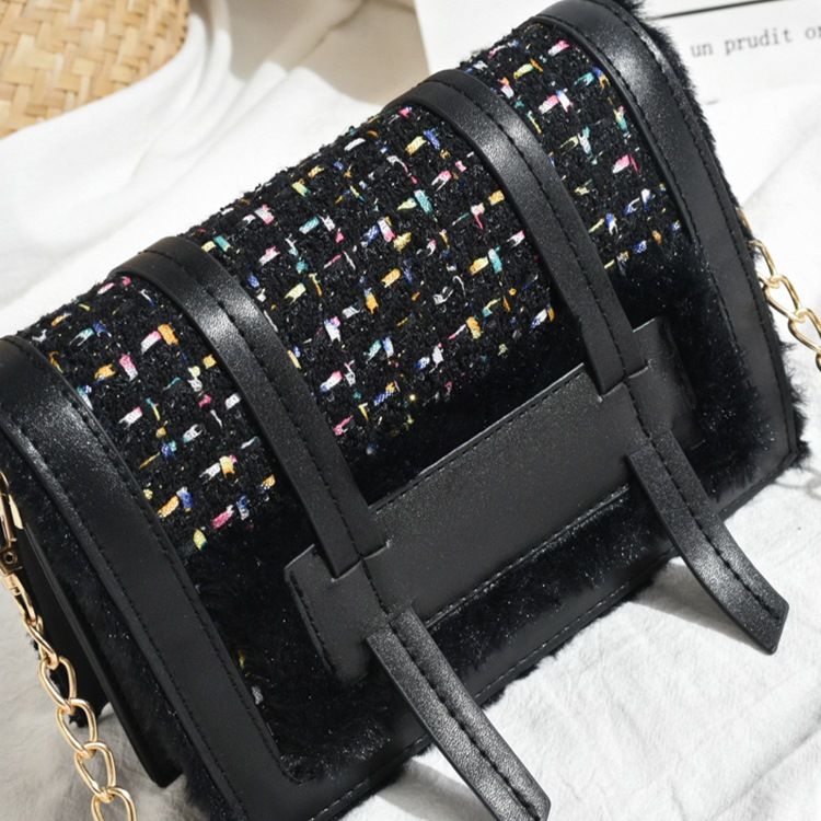Rutig Kedja Japanska Rektangulära Crossbody-Väskor