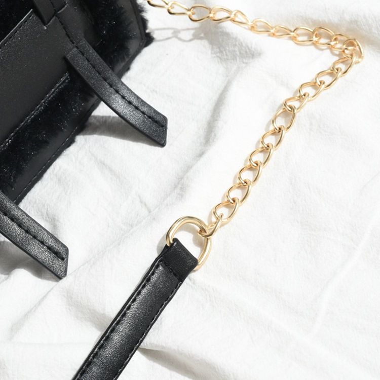 Rutig Kedja Japanska Rektangulära Crossbody-Väskor