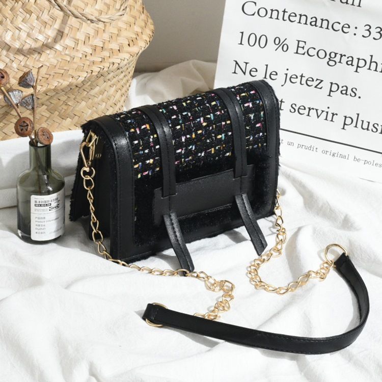 Rutig Kedja Japanska Rektangulära Crossbody-Väskor