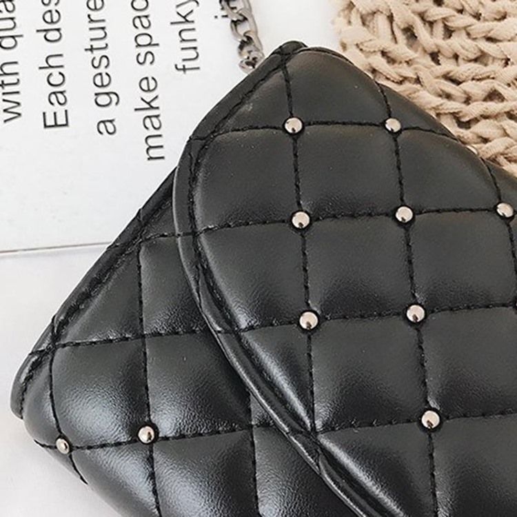 Rutig Nit Rektangel Crossbody-Väskor