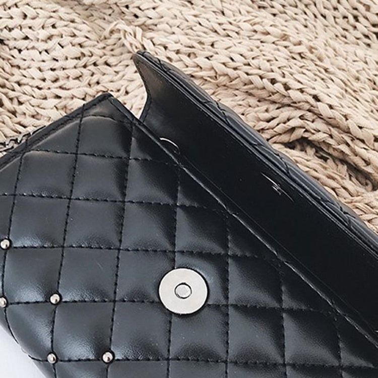 Rutig Nit Rektangel Crossbody-Väskor