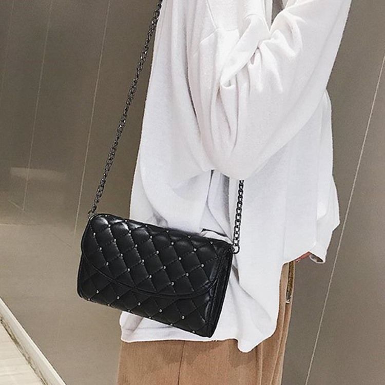 Rutig Nitkedja Rektangulära Crossbody-Väskor