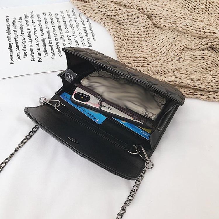 Rutig Nitkedja Rektangulära Crossbody-Väskor