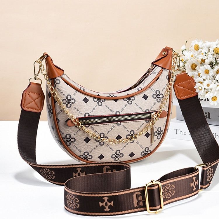 Rutig Pu-Tråd Hobos Crossbody-Väskor
