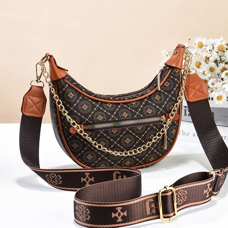 Rutig Pu-Tråd Hobos Crossbody-Väskor