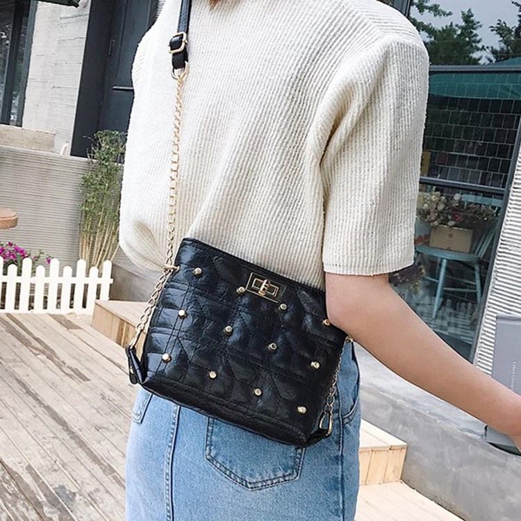 Rutigt Lås Rektangulära Crossbody-Väskor