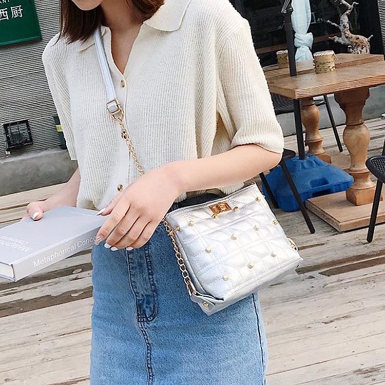 Rutigt Lås Rektangulära Crossbody-Väskor