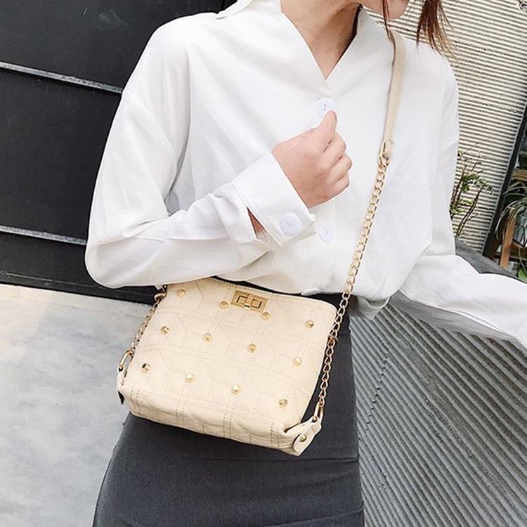 Rutigt Lås Rektangulära Crossbody-Väskor
